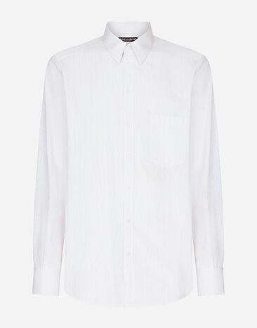 Dolce & Gabbana Striped poplin Martini-fit shirt Multicolor G5MA0TFR5ZV