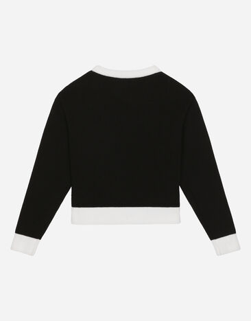 Dolce & Gabbana Knit pullover with DG logo Negro L5KWK5JCVT2