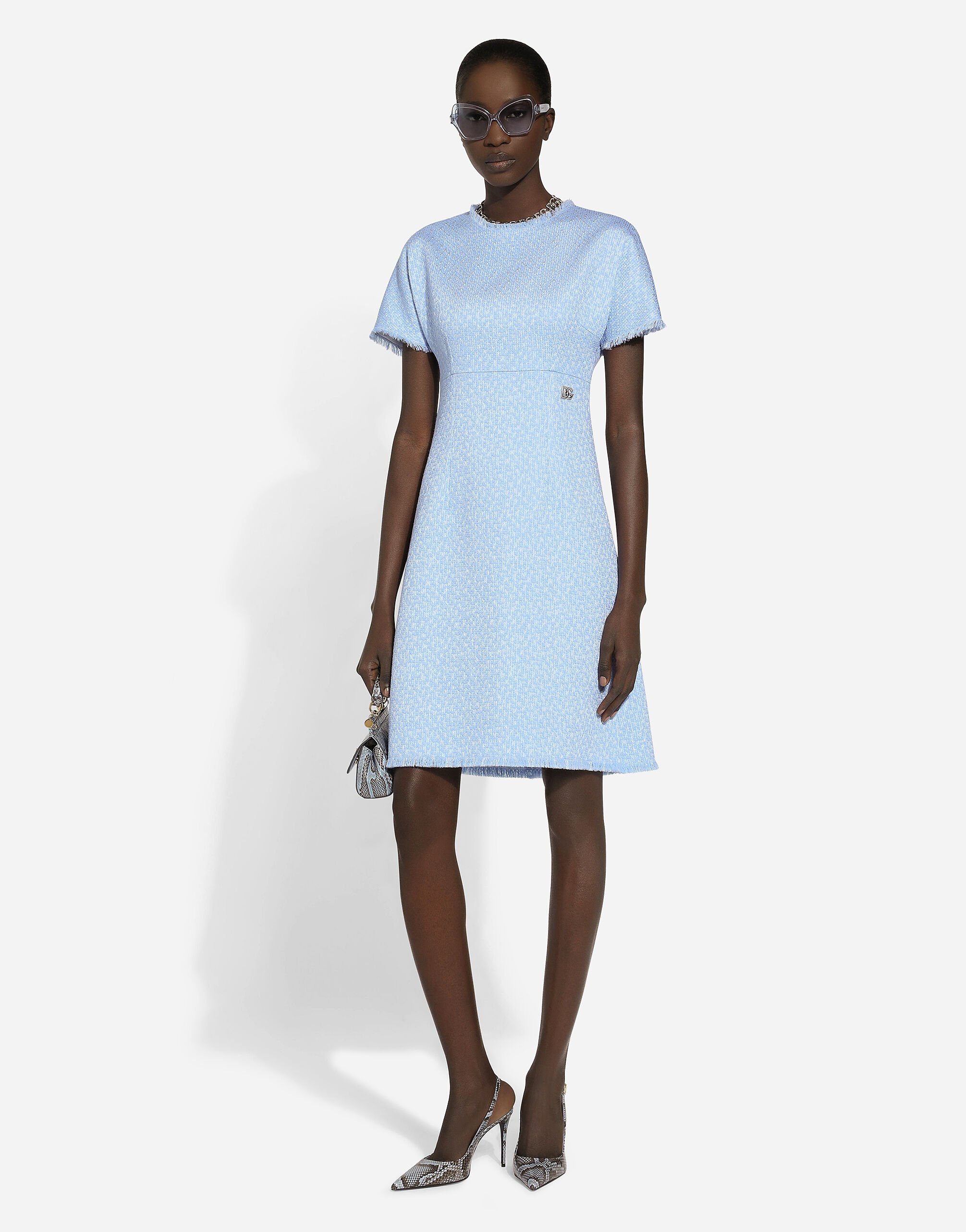 Tweed midi dress hotsell