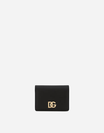 Dolce & Gabbana Calfskin wallet with DG logo Black BI1211AW576