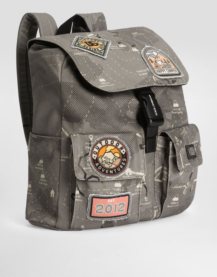 Dolce & Gabbana Printed canvas backpack Print EM0120AY219