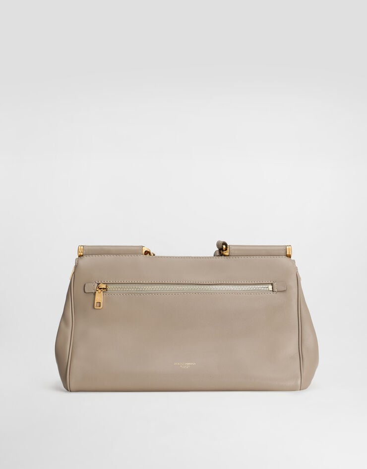 Dolce & Gabbana My Sicily handbag in plongé calfskin Beige BB7782B7321