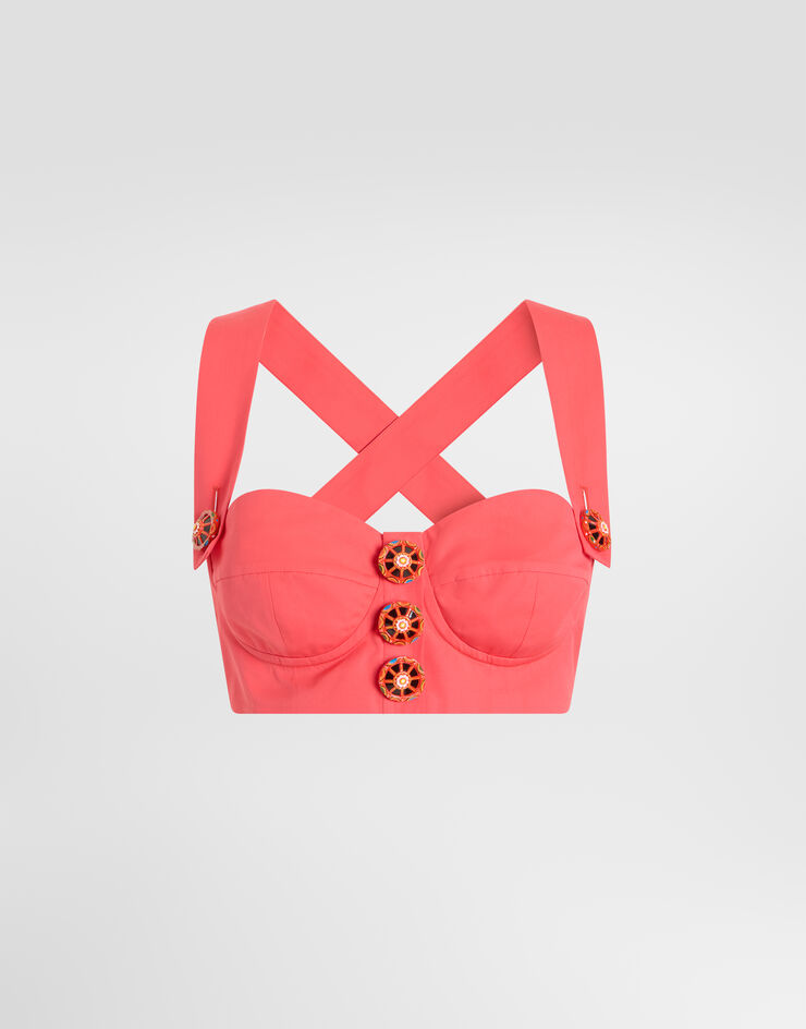 Dolce & Gabbana Top aus Baumwolle Dolce & Gabbana Top aus Baumwolle Orange F7BR3TFU62Q