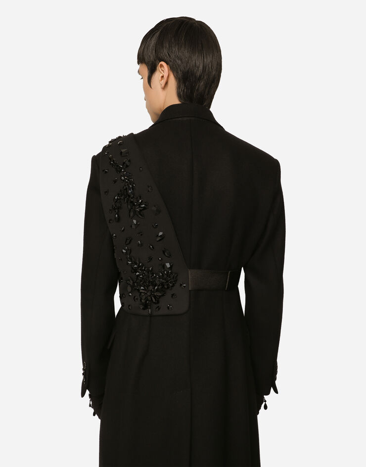 Dolce&Gabbana Technical fabric harness with stones Black G709UZHUMD6