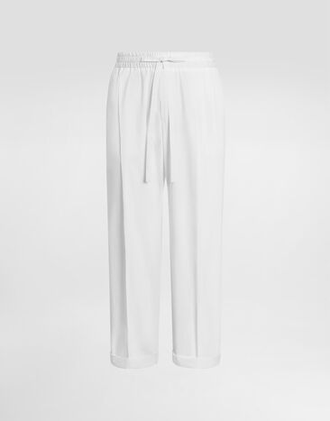 Dolce & Gabbana Cotton poplin jogging trousers White GP12RZFU5ZE