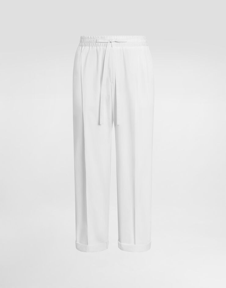 Dolce & Gabbana Cotton poplin jogging trousers White GP12RZFU5ZE