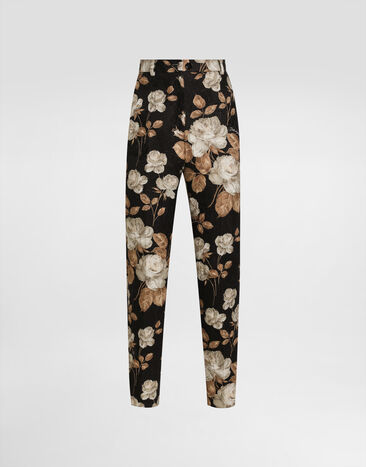 Dolce & Gabbana Vintage rose-print brocade trousers Print FTAM2TFSTBR