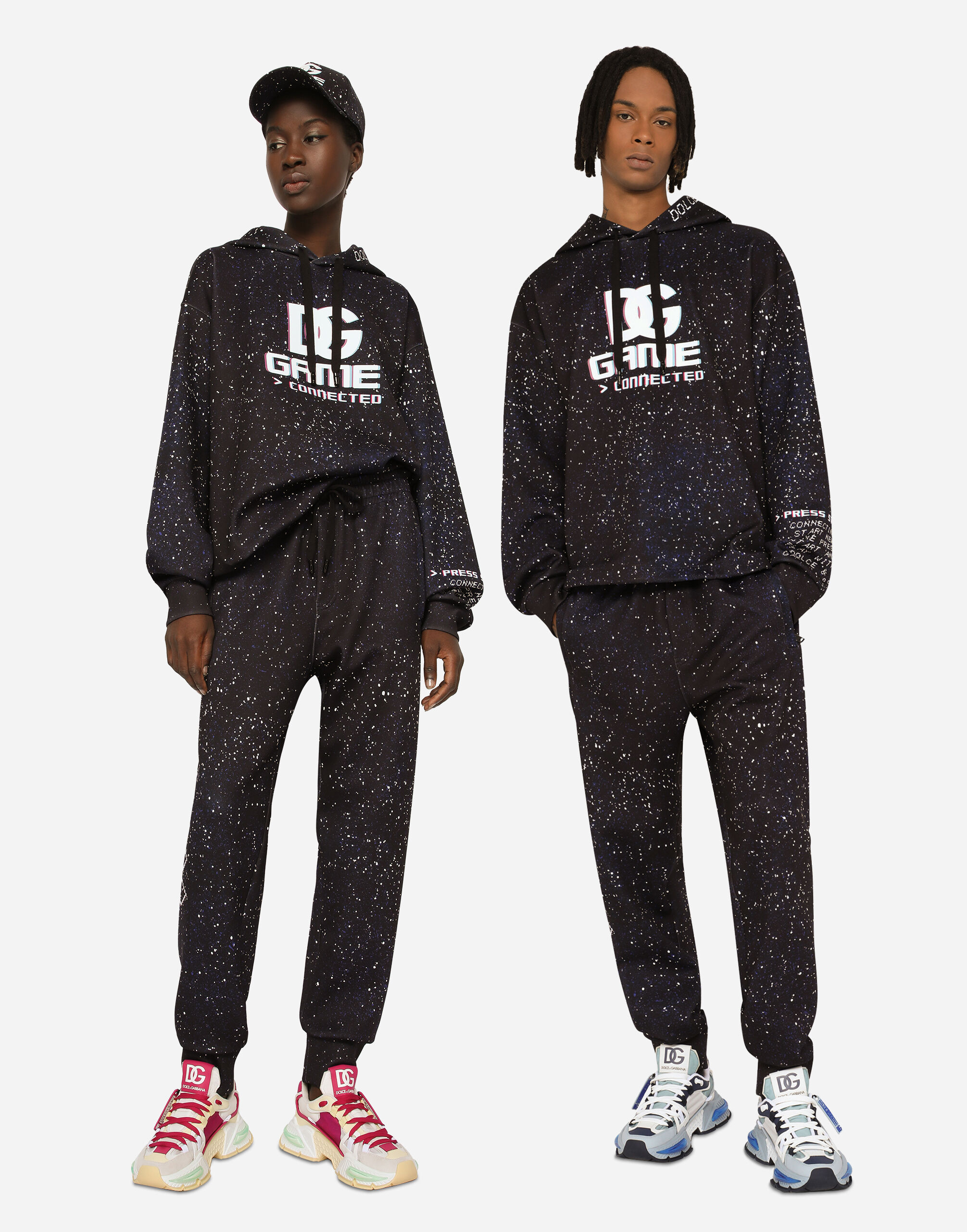 Jersey hoodie with DG Game print in Multicolor for Men
