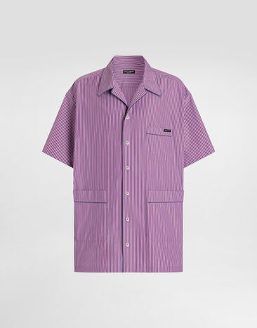 Dolce & Gabbana Hawaii striped poplin shirt Multicolor G5OL8TFR52M