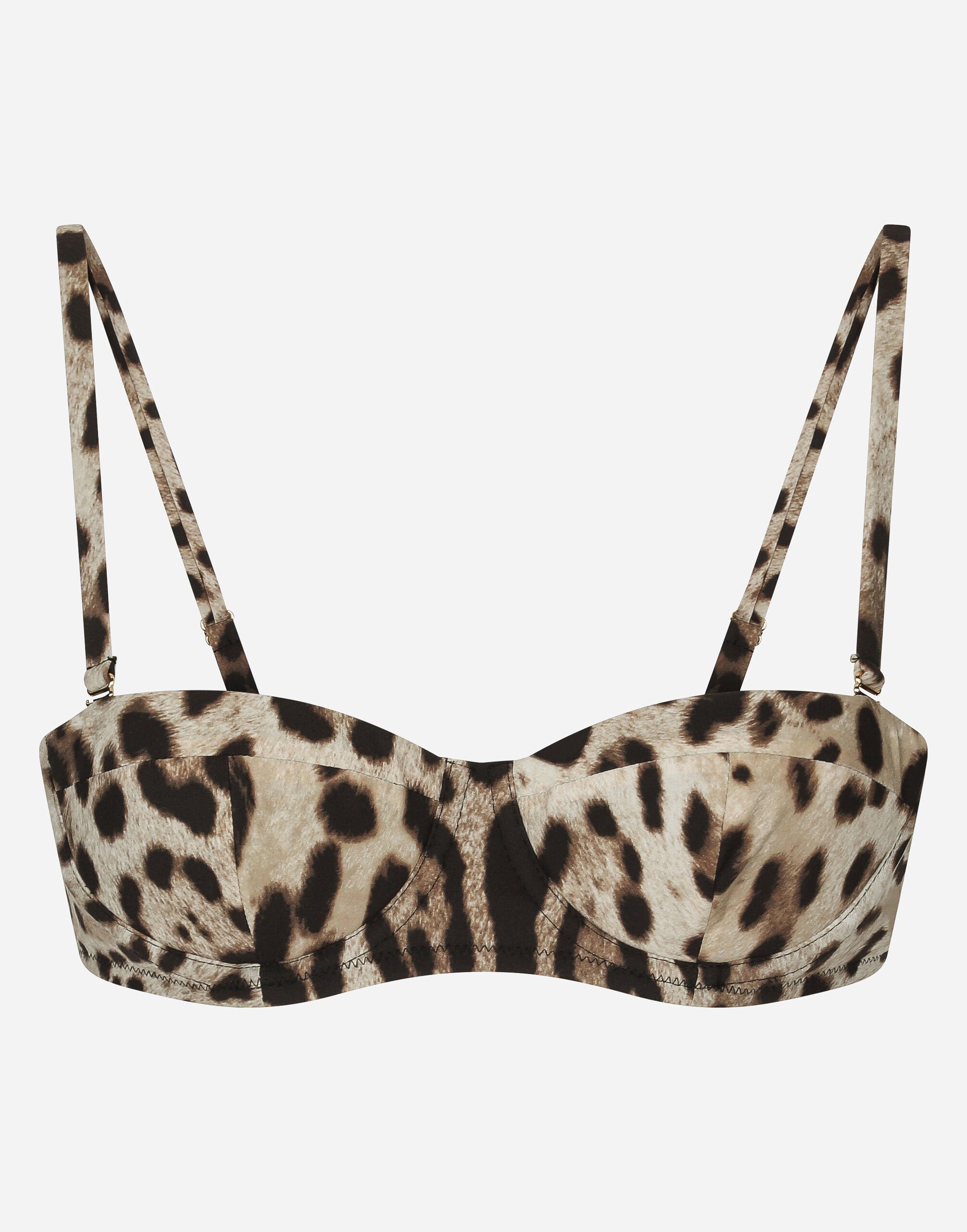 Dolce & Gabbana Leopard-print balconette bikini top Black O9B45JFUGA2