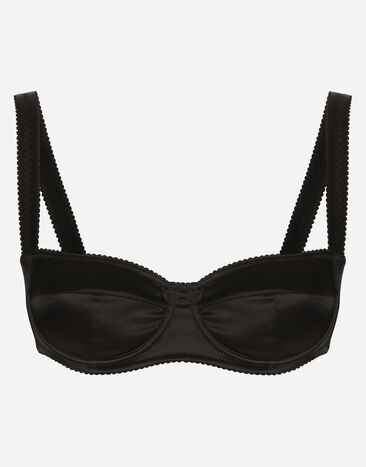 Dolce & Gabbana Reggiseno a balconcino in raso Nero F29XTTFUWD6