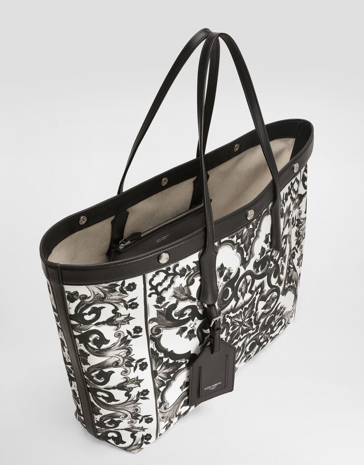 Dolce & Gabbana Shopper aus Canvas Muschelprint Mehrfarbig BM7806AG665