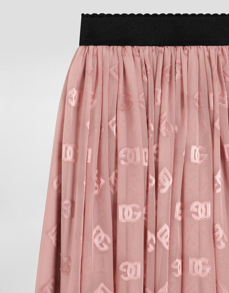 Dolce & Gabbana Jacquardrock mit DG-Logo Rosa L55I48FJTBR