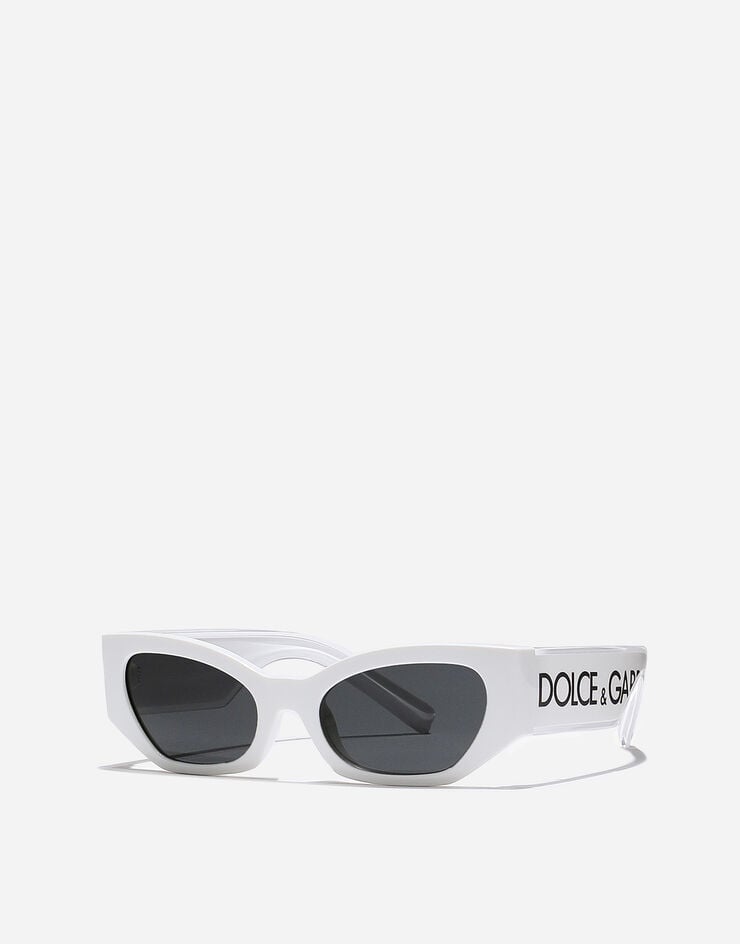Dolce & Gabbana نظارة شمسية بشعار DNA أبيض VG600KVN287