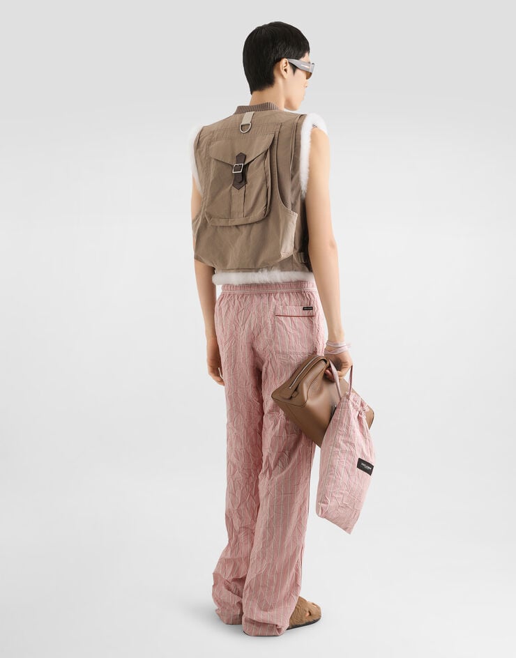 Dolce & Gabbana Crinkled striped fabric vanity trousers Multicolor GVRMATFBMFS