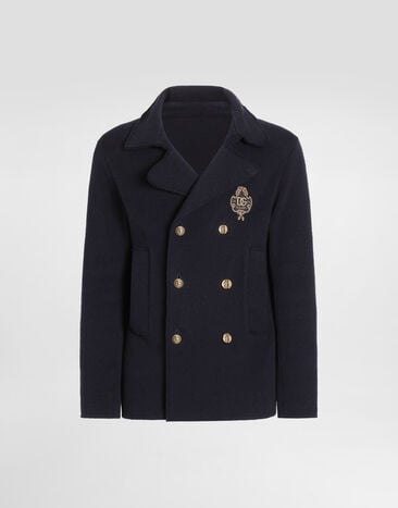 Dolce & Gabbana Jacke aus Schurwolle mit zweireihiger Knopfleiste Dolce & Gabbana Jacke aus Schurwolle mit zweireihiger Knopfleiste Blue GXVBDZJDVLL