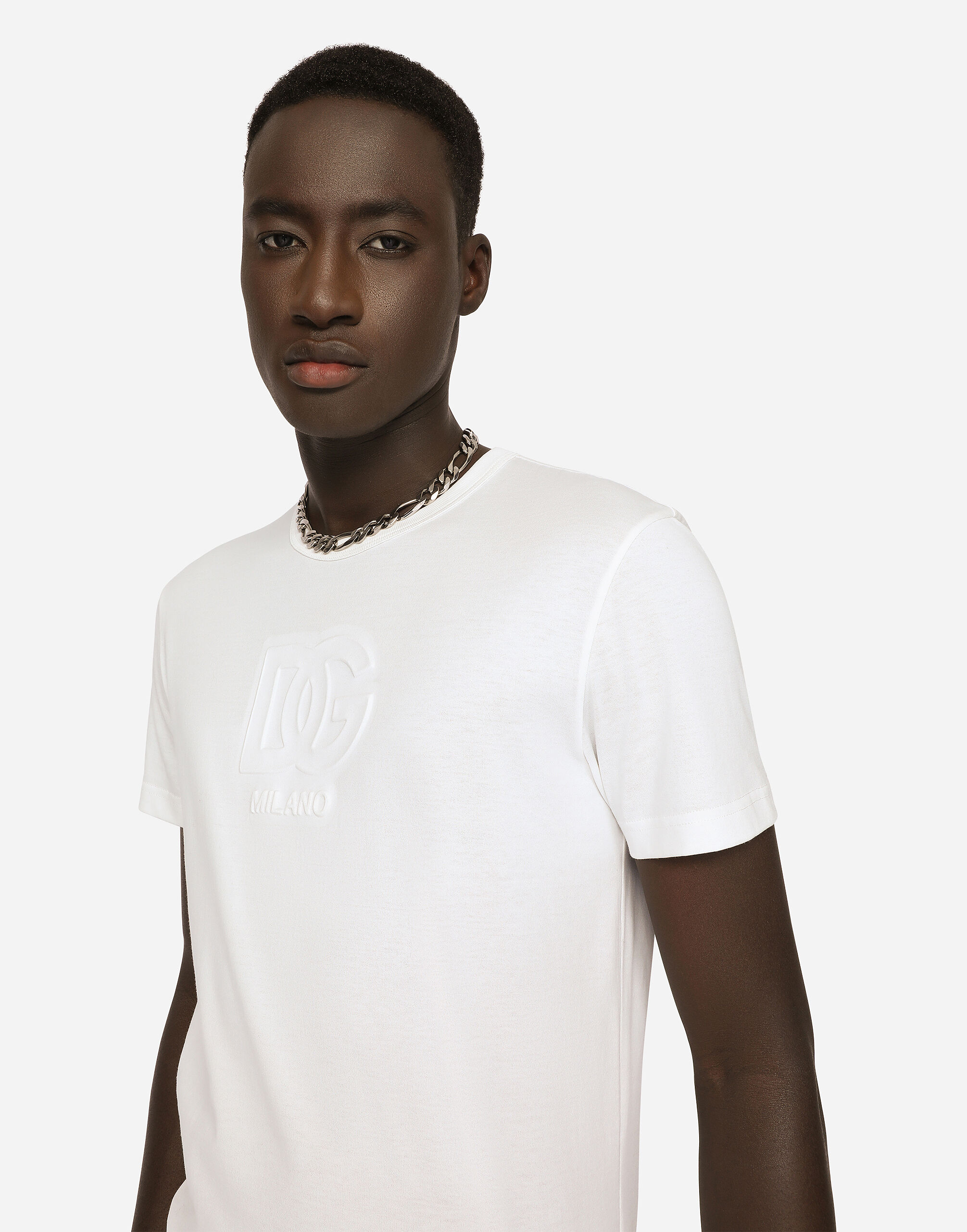 DOLCE & GABBANA ドルチェ＆ガッバーナ メンズ Tシャツ ホワイト ホワイトのメンズ T-SHIRT M/CORTA GIRO | Dolce&Gabbana®