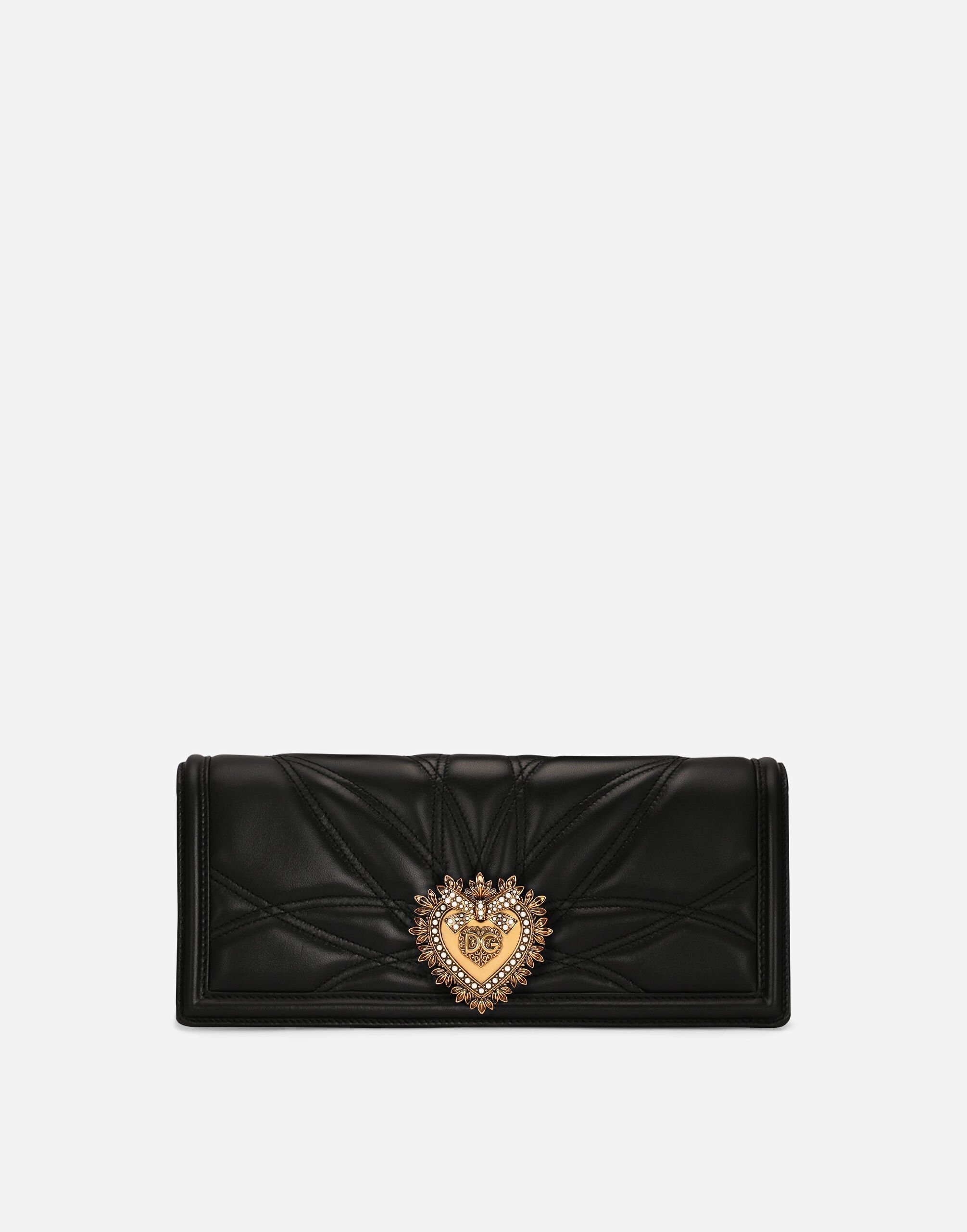 Dolce & Gabbana Baguette-Tasche Devotion aus Matelassé-Nappaleder Rosa BB2179AW752