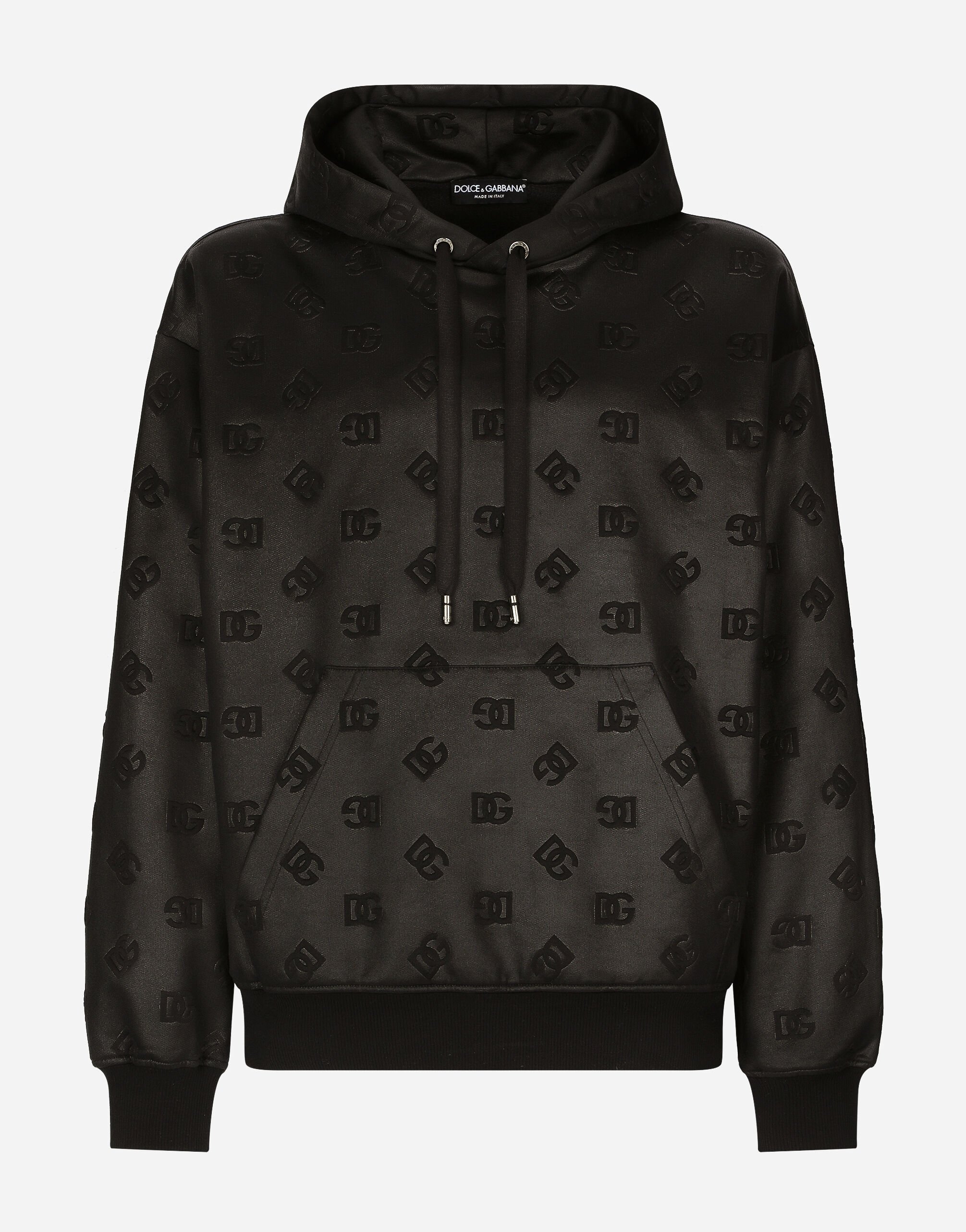 Dolce & Gabbana Hoodie with embossed DG logo Black GVC4HTFUFMJ