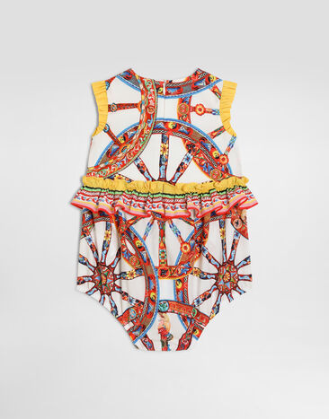 Dolce & Gabbana Mono en popelina con estampado carretto Multicolor L22O11FI5O4