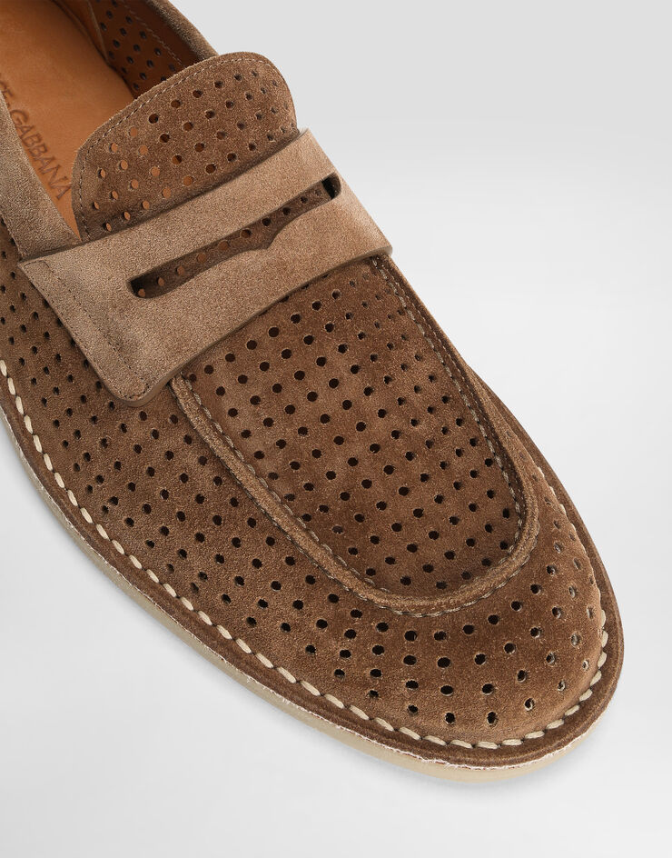 Dolce & Gabbana 小牛皮莫卡辛鞋 棕 A50651A9T59