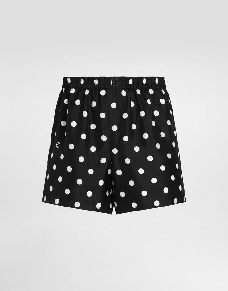 Dolce & Gabbana Bóxer en twill de seda con estampado de lunares Dolce & Gabbana Bóxer en twill de seda con estampado de lunares Multicolor M3A21TIS13M