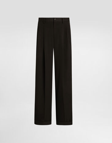 Dolce & Gabbana Wool gabardine trousers Black GP17DTFU21E