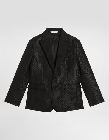Dolce & Gabbana Single-breasted lamé jacquard wool jacket Beige L41E97FU4L0