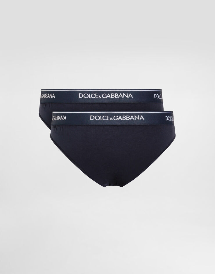 Dolce & Gabbana Two-pack stretch cotton briefs  BLUE M9C03JFUGIW