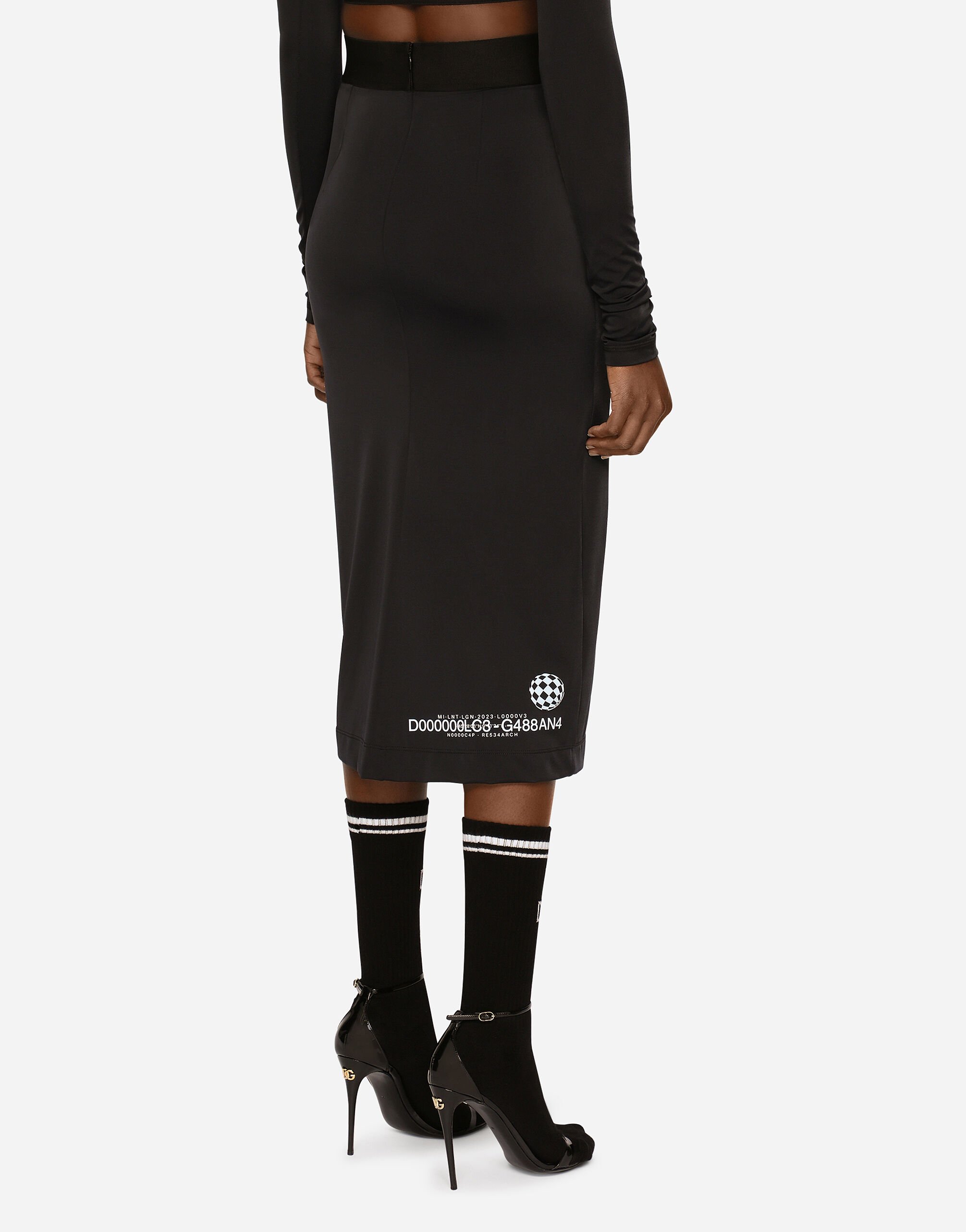 Jersey pencil deals skirt black