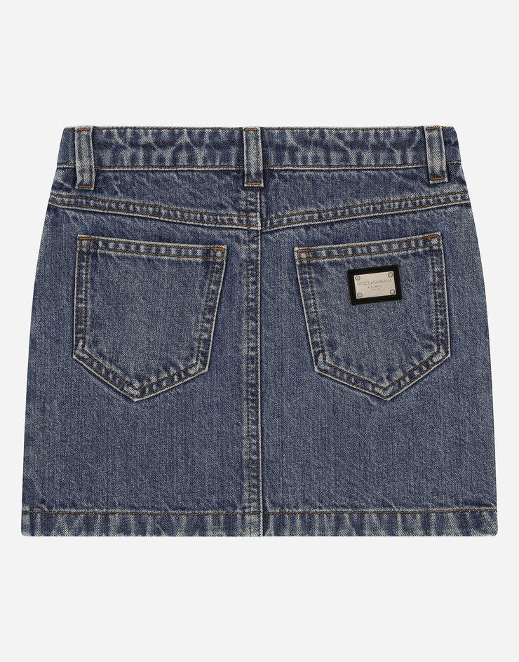 Dolce & Gabbana تنورة قصيرة دنيم بــ 5 جيوب أزرق L55I03LDC25