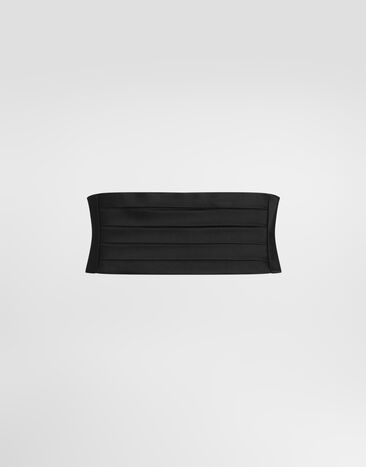 Dolce & Gabbana Kummerbund aus Seidenduchesse Schwarz G719YTFU1KM