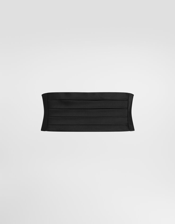 Dolce & Gabbana Kummerbund aus Seidenduchesse Schwarz G719YTFU1KM