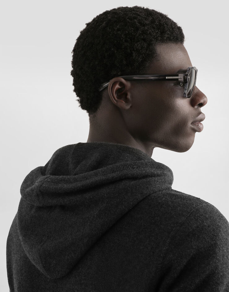 Dolce & Gabbana Smooth cashmere sweatshirt Grey GXX20ZJBWIR