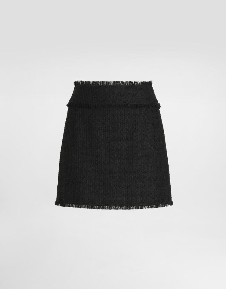 Dolce & Gabbana Mini-jupe en tweed Rachel Noir F4CR5TFMMHN