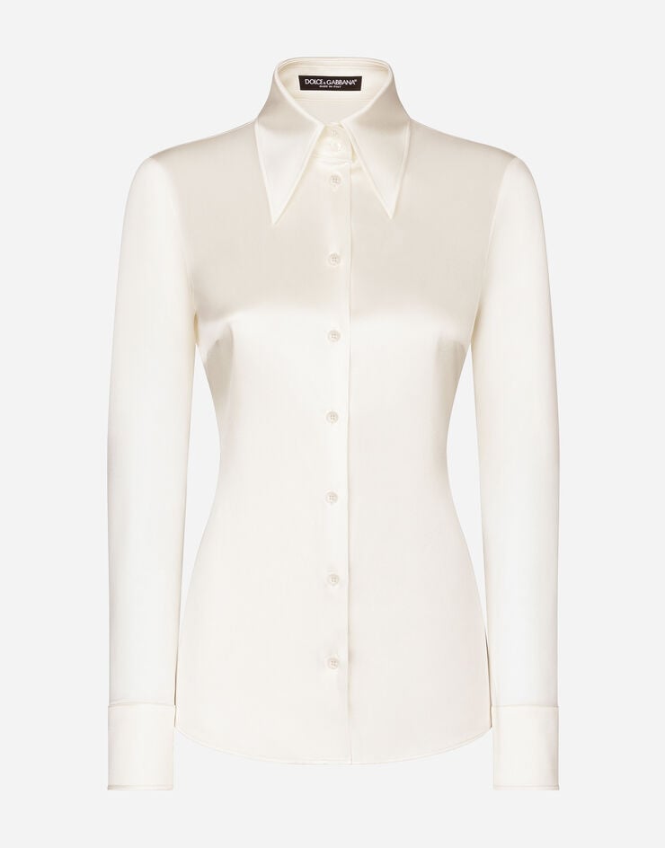 Dolce & Gabbana KIM DOLCE&GABBANA Рубашка из атласа белый F5R11TFURAG