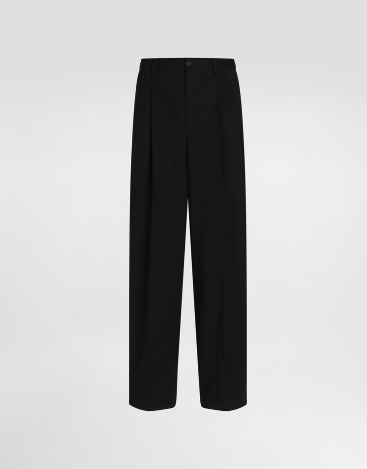 Dolce & Gabbana Wool gabardine trousers Dolce & Gabbana Wool gabardine trousers Black GP15WTFUBG4