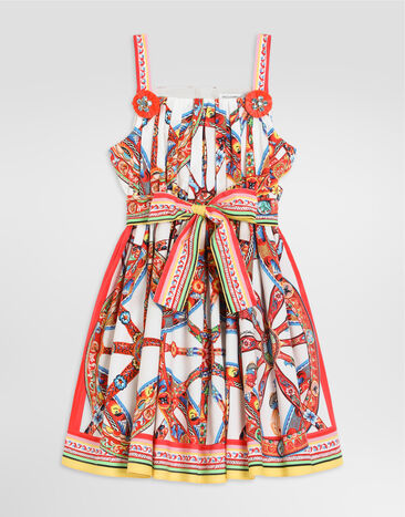 Dolce & Gabbana Carretto-print poplin dress Multicolor L54DU2FI5O4
