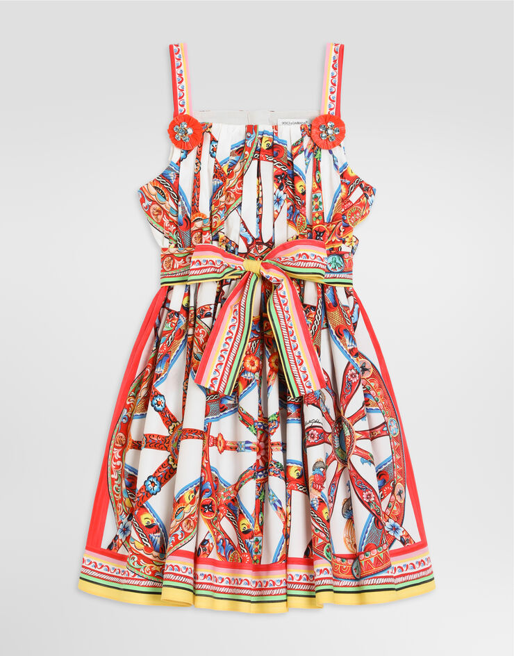 Dolce & Gabbana Carretto-print poplin dress Multicolor L54DU2FI5O4