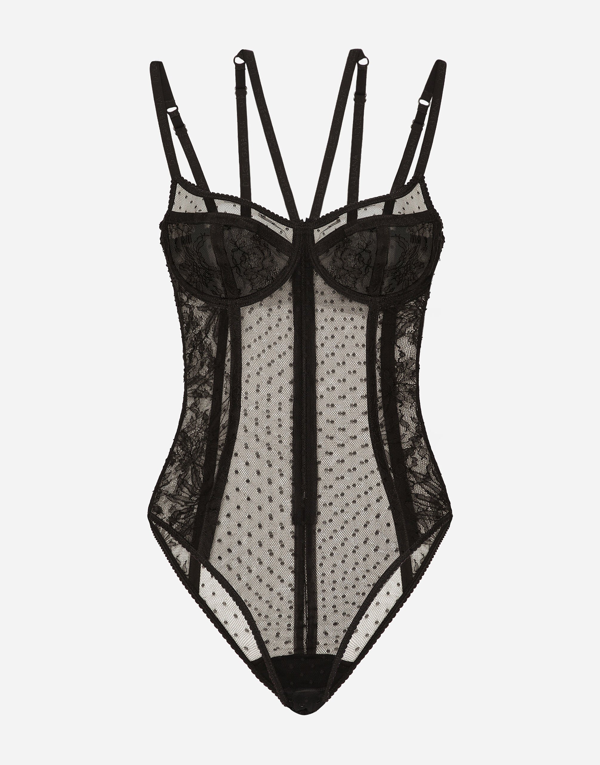 Lace bodysuit in Black for Women Dolce Gabbana