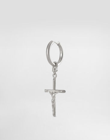 Dolce & Gabbana Single stud earring with “DNA” cross Silver WEQ1D1W1111