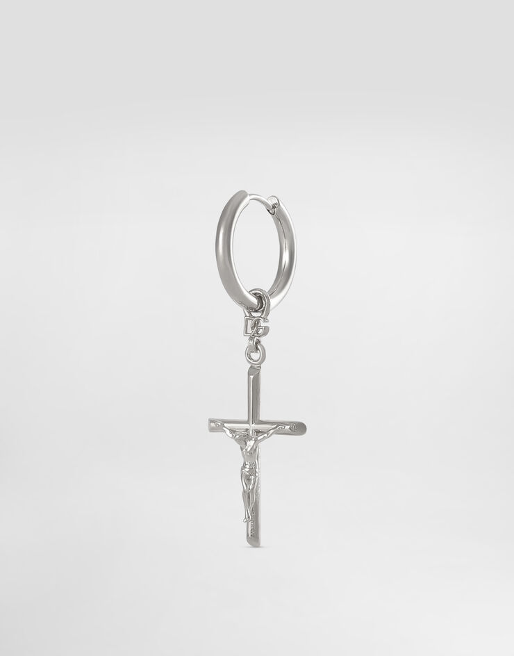 Dolce & Gabbana Single stud earring with “DNA” cross Silver WEQ1D1W1111