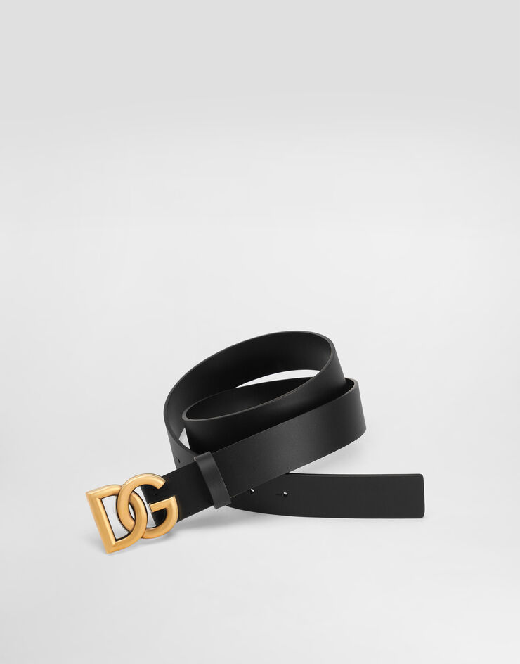 Dolce & Gabbana Lux leather belt with crossover DG logo buckle Multicolor BC4644AX622