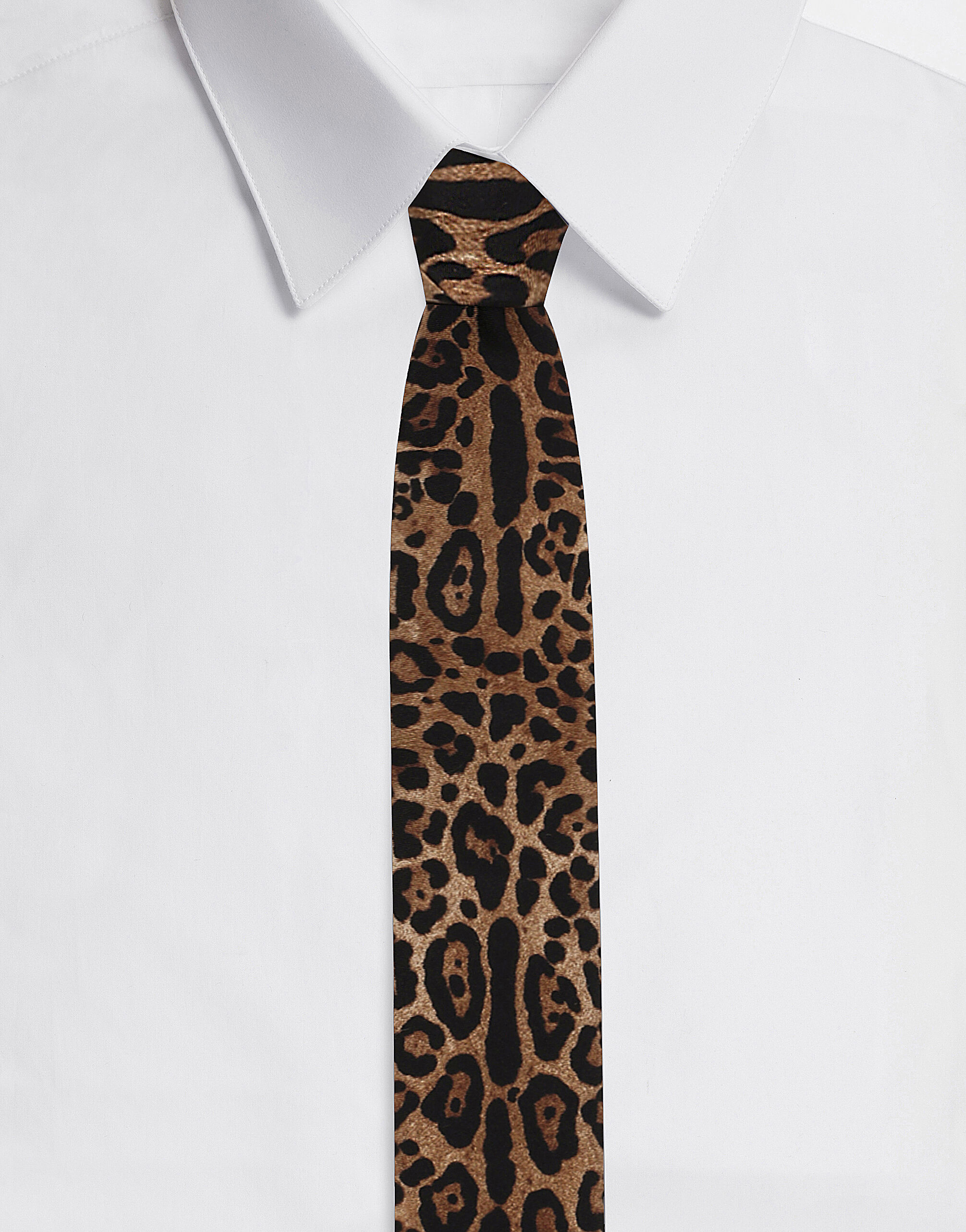 Dolce&Gabbana 6-cm blade tie in leopard-print silk twill Animal Print GQ214EG0THV