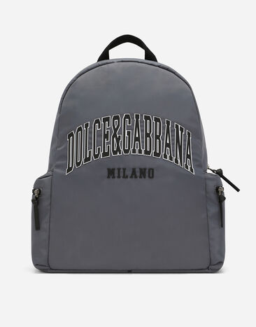 Dolce & Gabbana Nylon backpack with Dolce&Gabbana logo Blue LBKAG2JBCF8
