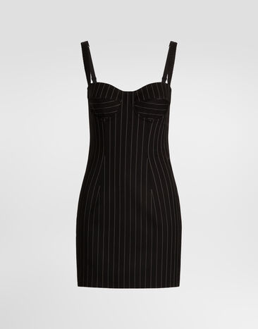 Dolce & Gabbana Pinstripe wool dress Multicolor F622BTFRBC0