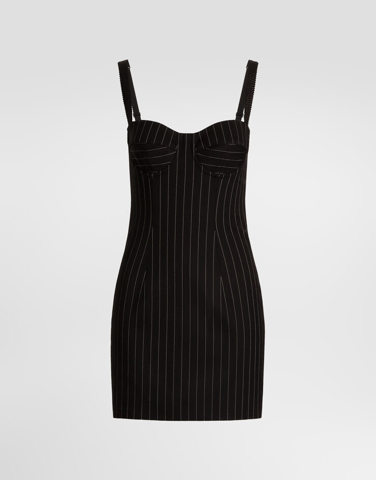 Dolce & Gabbana Pinstripe wool dress Multicolor F622BTFRBC0