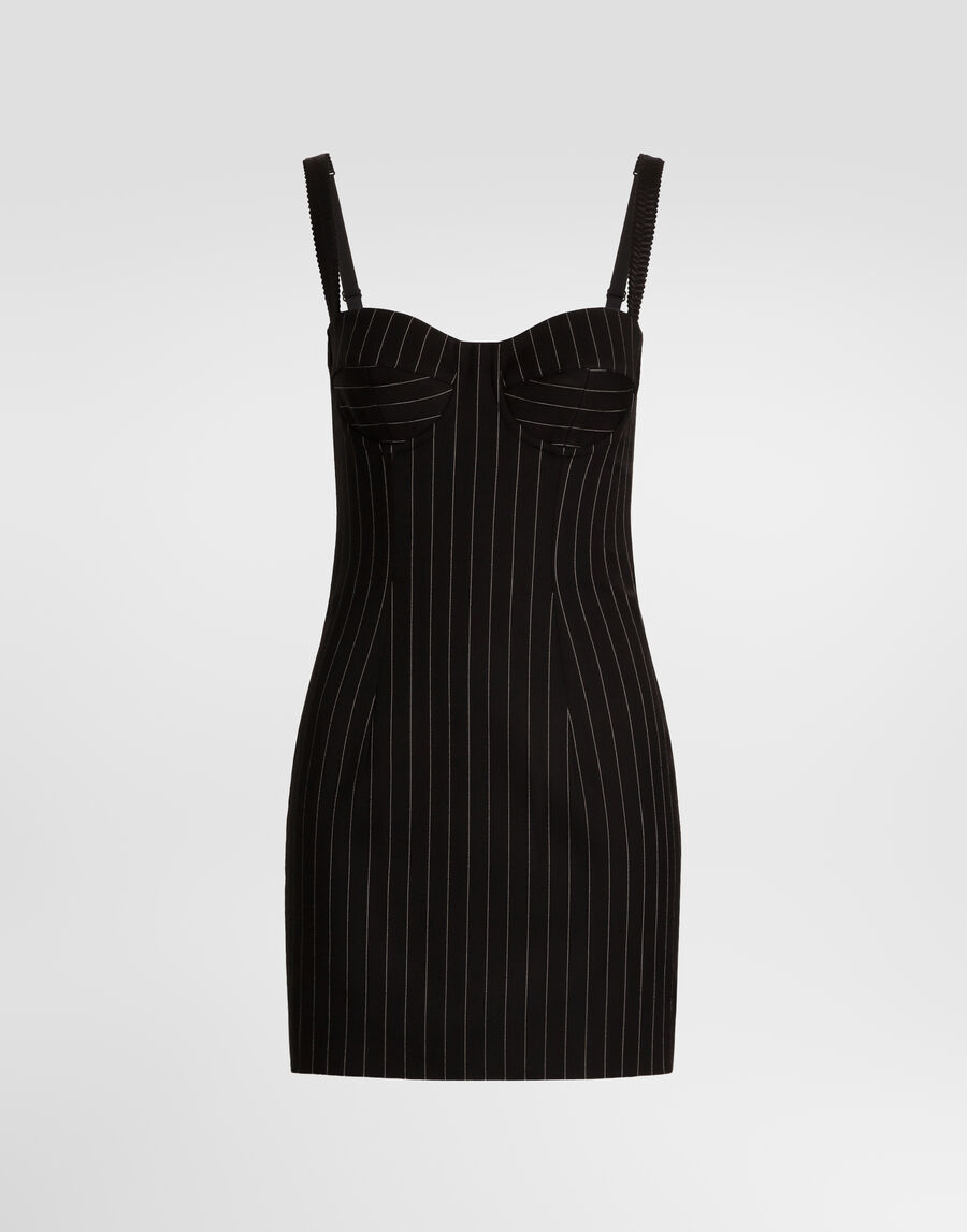 Pinstripe wool dress