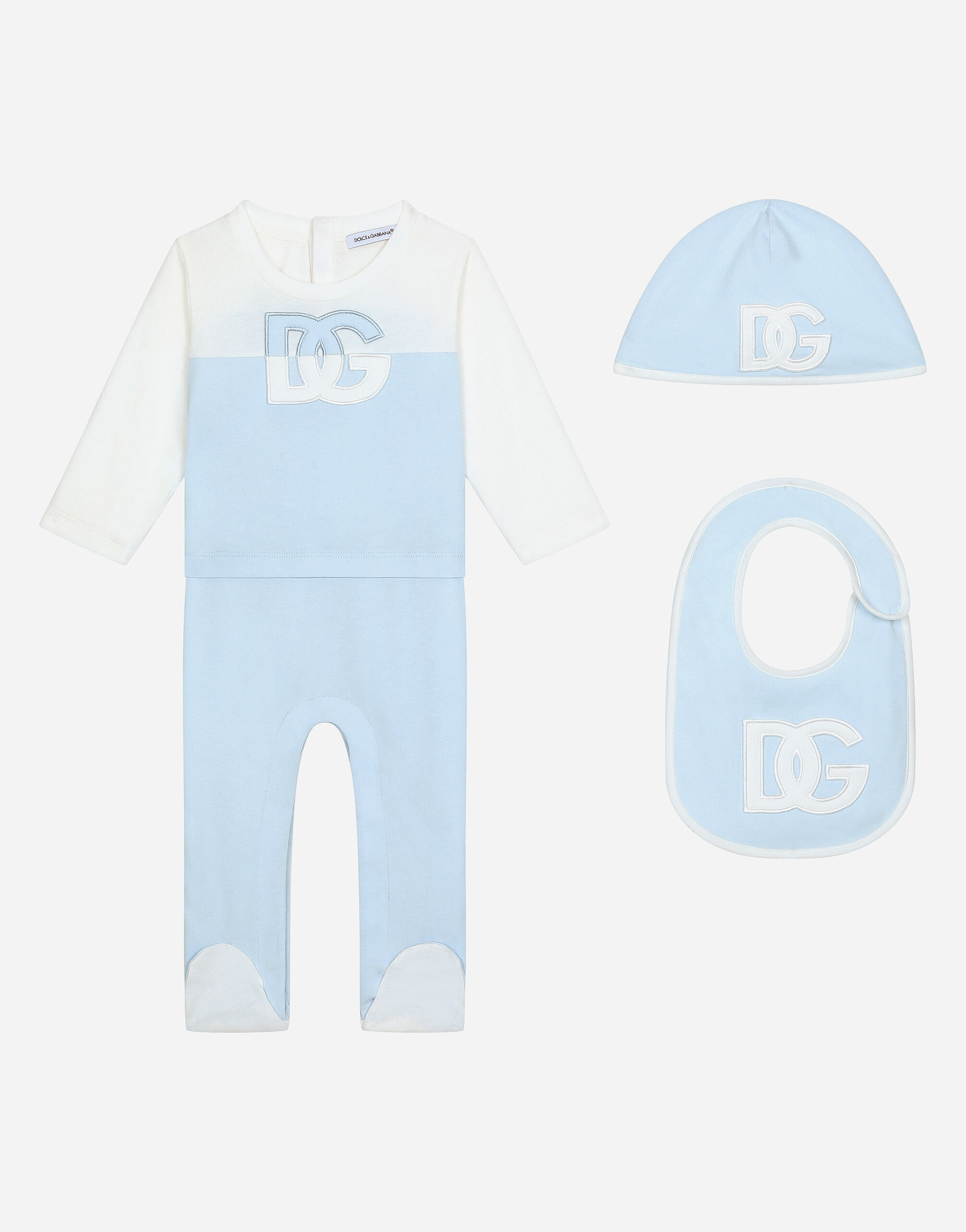 Dolce & Gabbana Set cadeau 3 pièces en jersey Bleu L1JO6TG7M5U