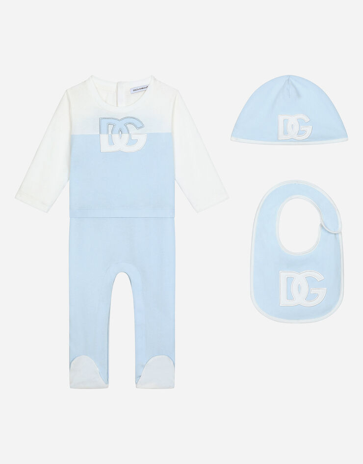 Dolce & Gabbana Set cadeau 3 pièces en jersey Bleu Ciel L1JO7IG7L5M